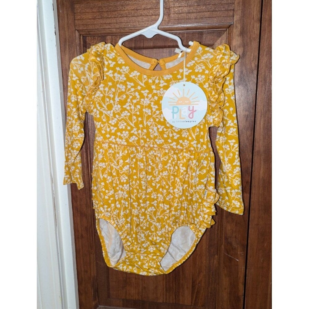 Little Sleepies Golden Poppies 12-18M Bubble Romper NEW NWT